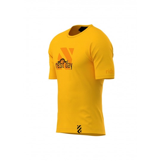 Rest Day - Yellow Casual T-shirt  | BIKE E-SHOP