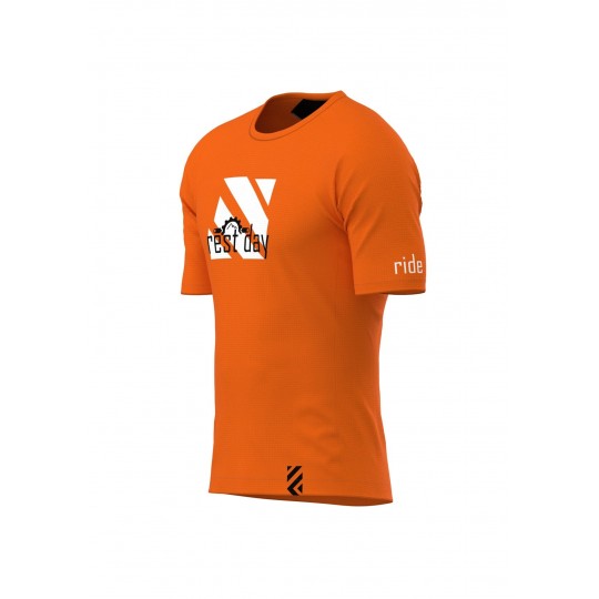 Rest Day - Orange Casual T-shirt  | MOUNTAIN BIKES