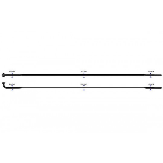 Stipinas 2-2.3-0.9-2 x 296 mm Sapim CX-Ray J-Bend
