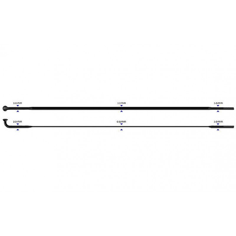 Stipinas 2-2.3-0.9-2 x 294 mm Sapim CX-Ray J-Bend