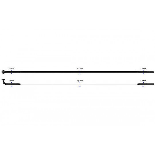 Stipinas 2-2.3-0.9-2 x 290 mm Sapim CX-Ray J-Bend