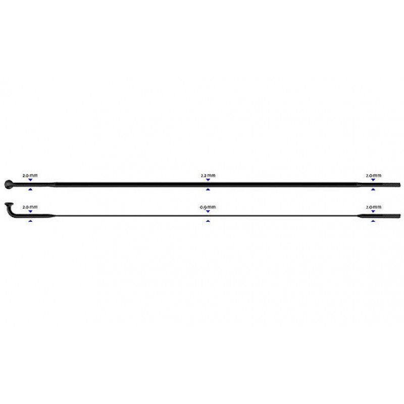 Stipinas 2-2.3-0.9-2 x 276 mm Sapim CX-Ray J-Bend