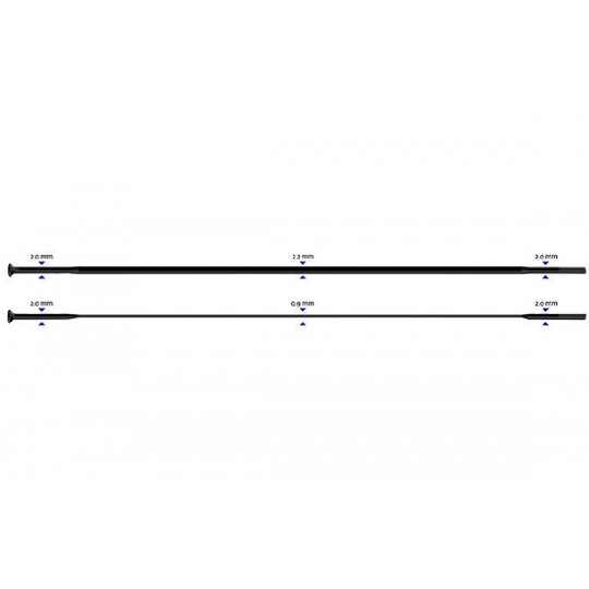 Stipinas 2-2.3-0.9-2.0 x 304 mm Sapim CX-Ray Straight