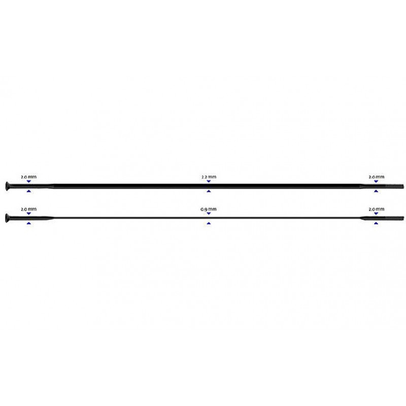 Stipinas 2-2.3-0.9-2.0 x 304 mm Sapim CX-Ray Straight