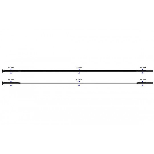 Stipinas 2-2.3-0.9-2.0 x 300 mm Sapim CX-Ray Straight