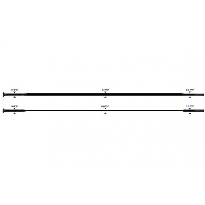 Stipinas 2-2.3-0.9-2.0 x 300 mm Sapim CX-Ray Straight