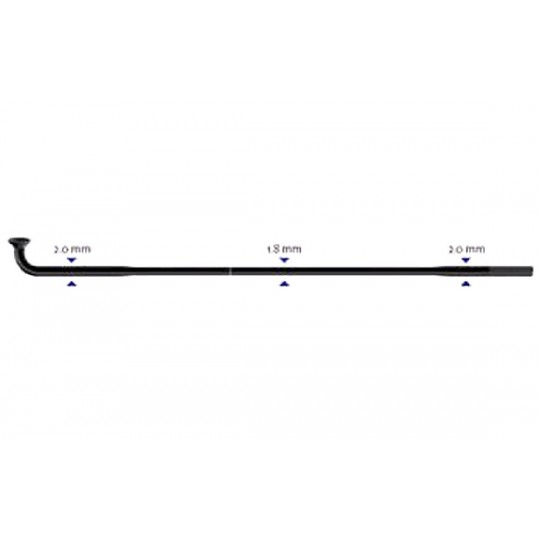 Stipinas 2-1.8-2 x 292 mm Sapim Race J-Bend
