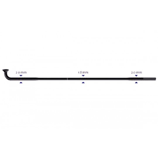 Stipinas 2-1.8-2 x 276 mm Sapim Race J-Bend