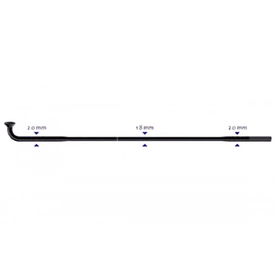 Stipinas 2-1.8-2 x 274 mm Sapim Race J-Bend