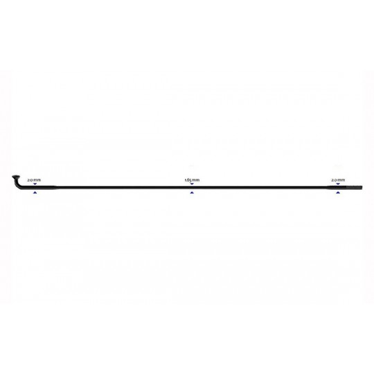 Stipinas 2-1.65-2 x 296 mm Sapim D-light J-Bend