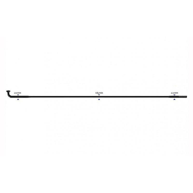 Stipinas 2-1.65-2 x 296 mm Sapim D-light J-Bend