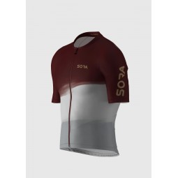 Burgundy-White Classic 2.0 Dviratininko marškinėliai | RATŲ RATAI