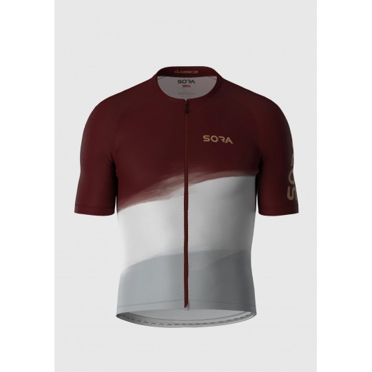 Burgundy-White Classic 2.0 Cycling Jersey  | MOUNTAIN BICYCLES