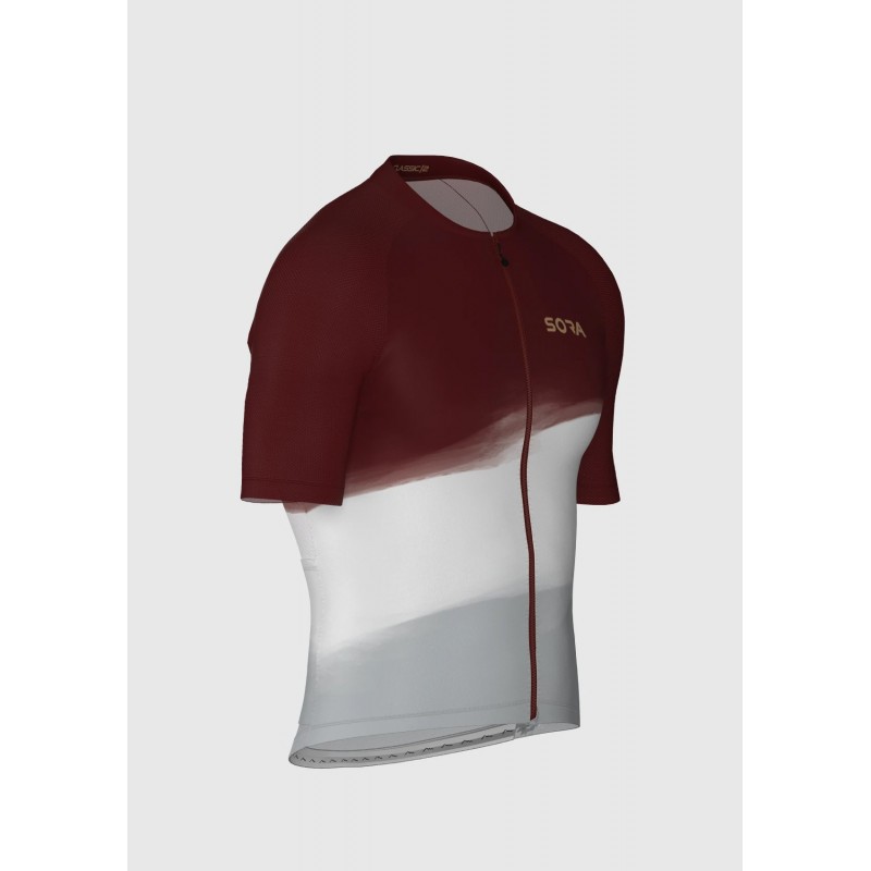 Burgundy-White Classic 2.0 Cycling Jersey  | MOUNTAIN BICYCLES