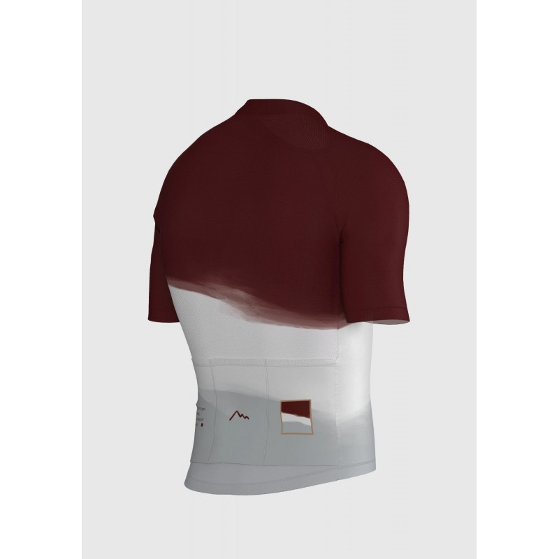 Burgundy-White Classic 2.0 Cycling Jersey  | MOUNTAIN BICYCLES