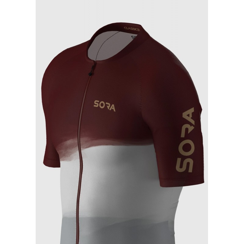 Burgundy-White Classic 2.0 Cycling Jersey  | MOUNTAIN BICYCLES