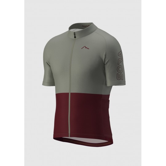 Gray-Maroon Regular 3.0 Cycling Jersey  | Sora Cycling