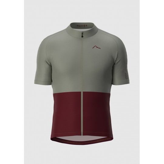 Gray-Maroon Regular 3.0 dviratininko marškinėliai | VISKAS DVIRAČIAMS