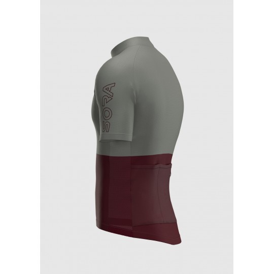Gray-Maroon Regular 3.0 dviratininko marškinėliai | VISKAS DVIRAČIAMS