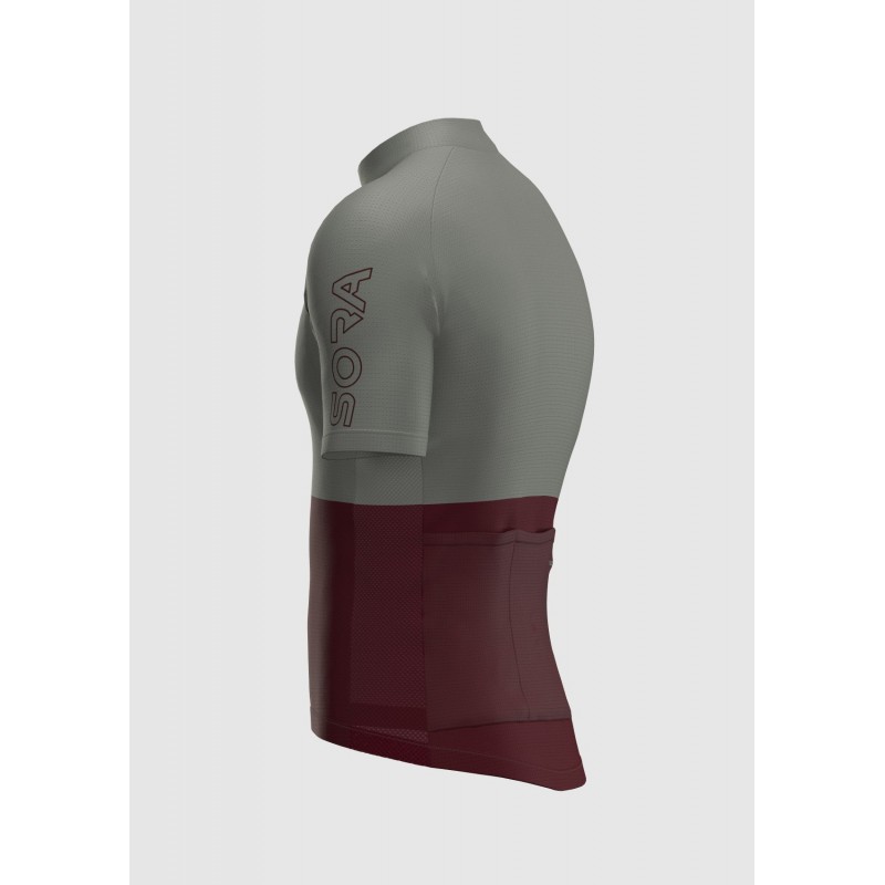 Gray-Maroon Regular 3.0 Cycling Jersey  | Sora Cycling