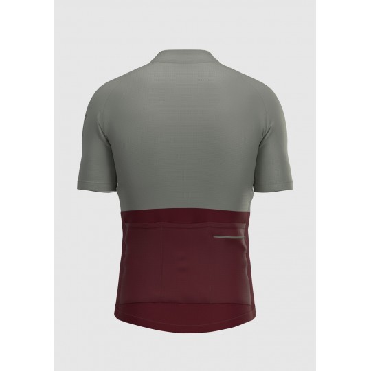 Gray-Maroon Regular 3.0 dviratininko marškinėliai | VISKAS DVIRAČIAMS