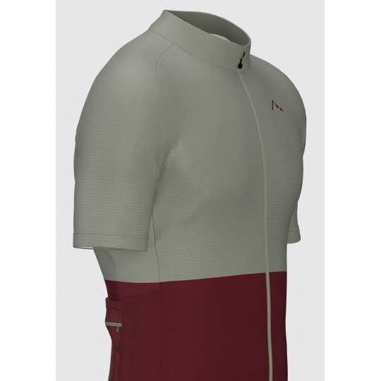 Gray-Maroon Regular 3.0 dviratininko marškinėliai | VISKAS DVIRAČIAMS
