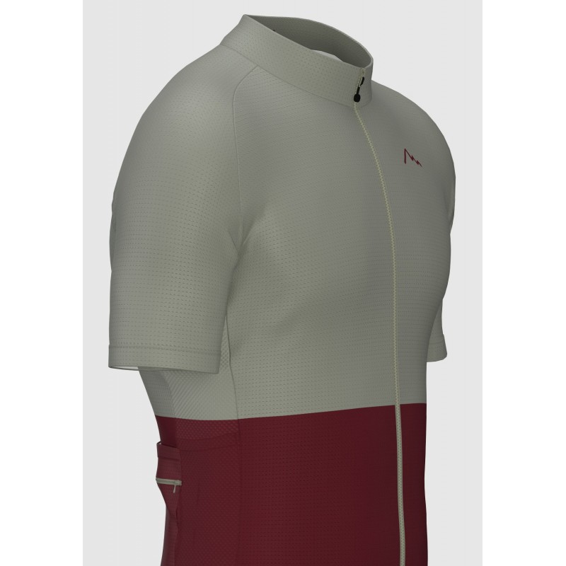 Gray-Maroon Regular 3.0 dviratininko marškinėliai | VISKAS DVIRAČIAMS