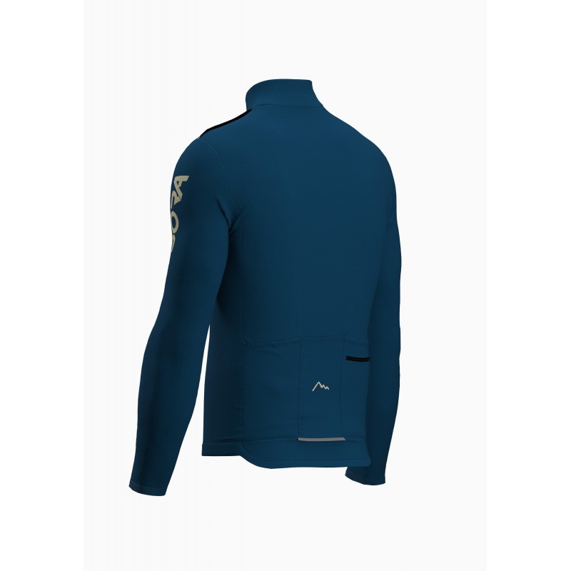 Stelvio Thermal Cycling Jersey Blue | GRAVEL CYCLING