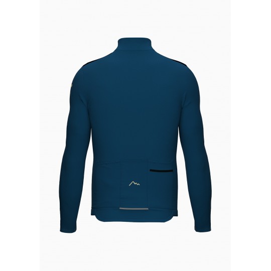 Stelvio Thermal Cycling Jersey Blue | GRAVEL CYCLING