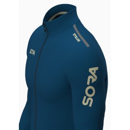 Stelvio Thermal Cycling Jersey Blue | GRAVEL CYCLING