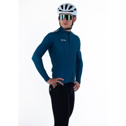Stelvio Thermal Cycling Jersey Blue | GRAVEL CYCLING