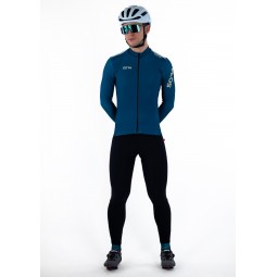 Stelvio Thermal Cycling Jersey Blue | GRAVEL CYCLING