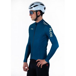 Stelvio Thermal Cycling Jersey Blue | GRAVEL CYCLING
