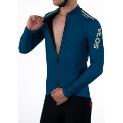 Stelvio Thermal Cycling Jersey Blue | GRAVEL CYCLING