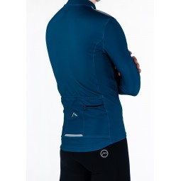 Stelvio Thermal Cycling Jersey Blue | GRAVEL CYCLING