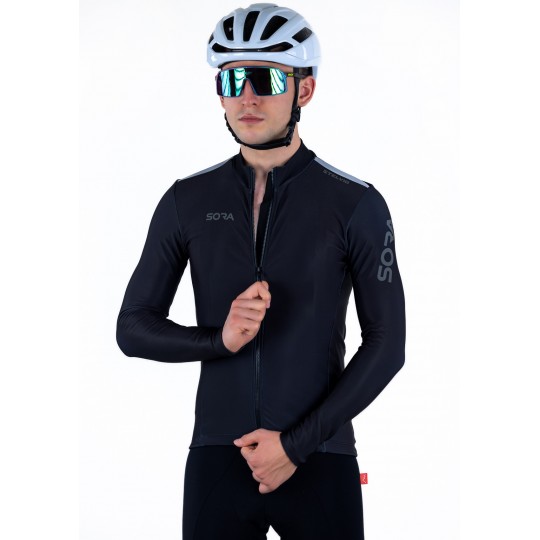 Stelvio Thermal Cycling Jersey Blue | GRAVEL CYCLING