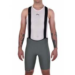 Men's Grey Road Racer Bib Shorts | FOR CYCLISTS