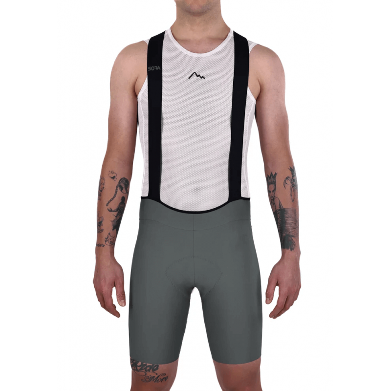 Men's Grey Road Racer Bib Shorts | FOR CYCLISTS