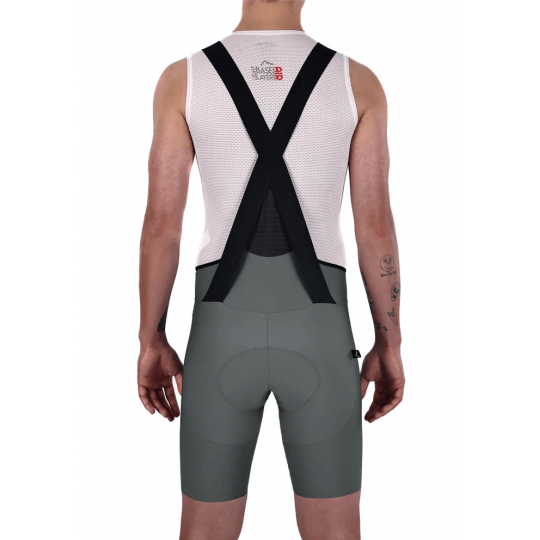 Men's Grey Road Racer Bib Shorts | FOR CYCLISTS
