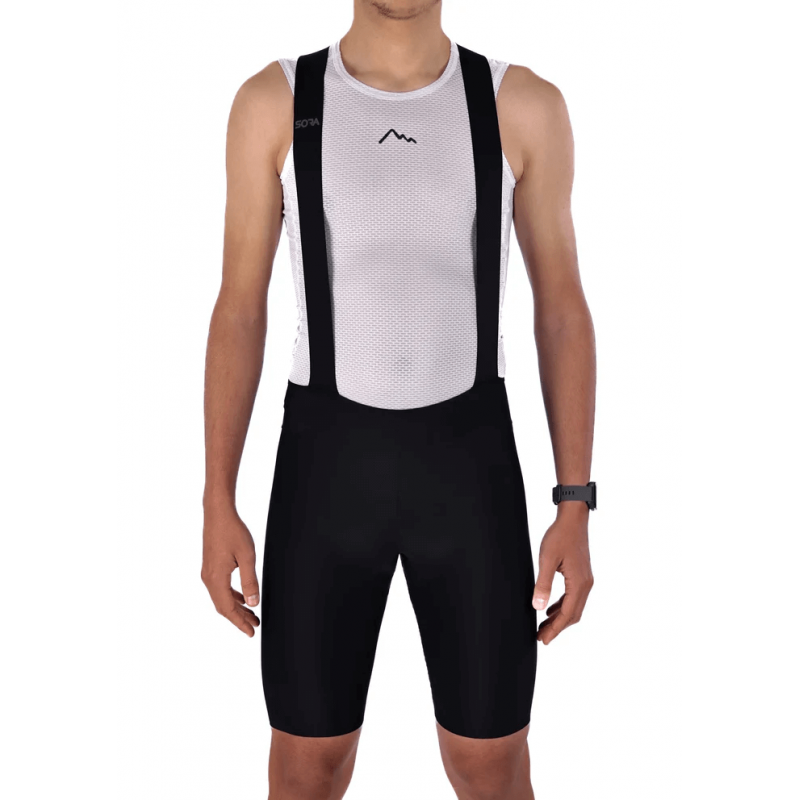 Men's Black Road Racer Bib Shorts | SORACYCLING