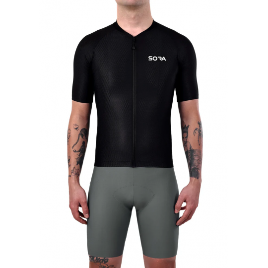 Black Climb Core Cycling Jersey | SORACYCLING