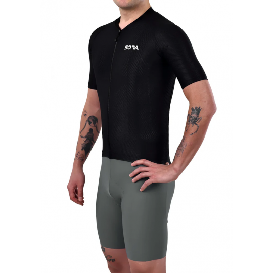 Black Climb Core Cycling Jersey | SORACYCLING