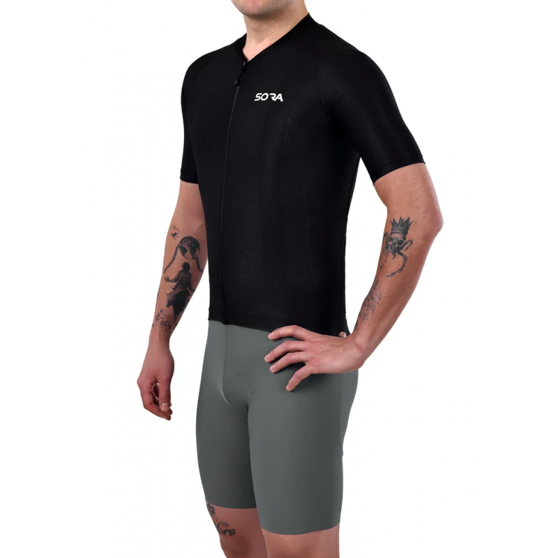 Black Climb Core Cycling Jersey | SORACYCLING