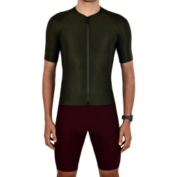 Khaki Climb Core Cycling Jersey | SORACYCLING