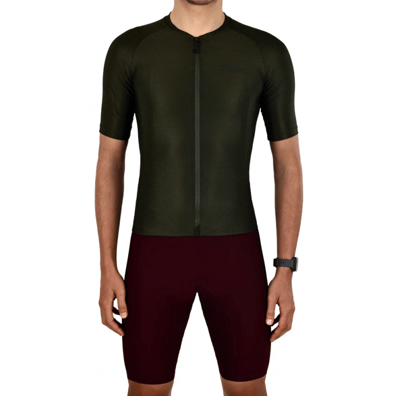 Khaki Climb Core Cycling Jersey | SORACYCLING