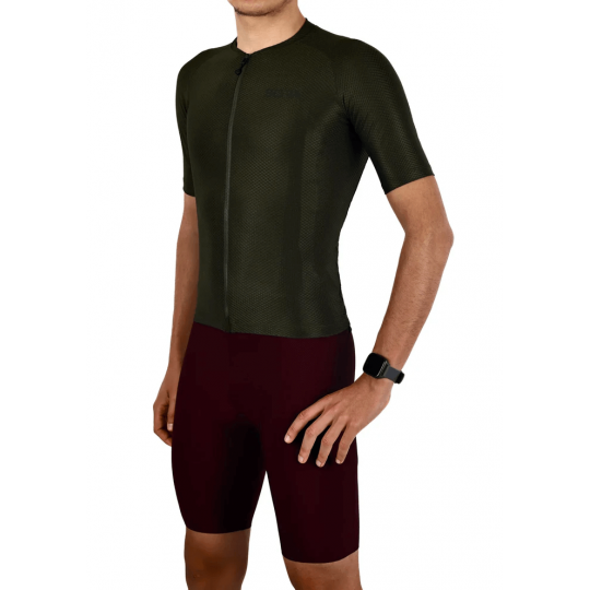 Khaki Climb Core Cycling Jersey | SORACYCLING