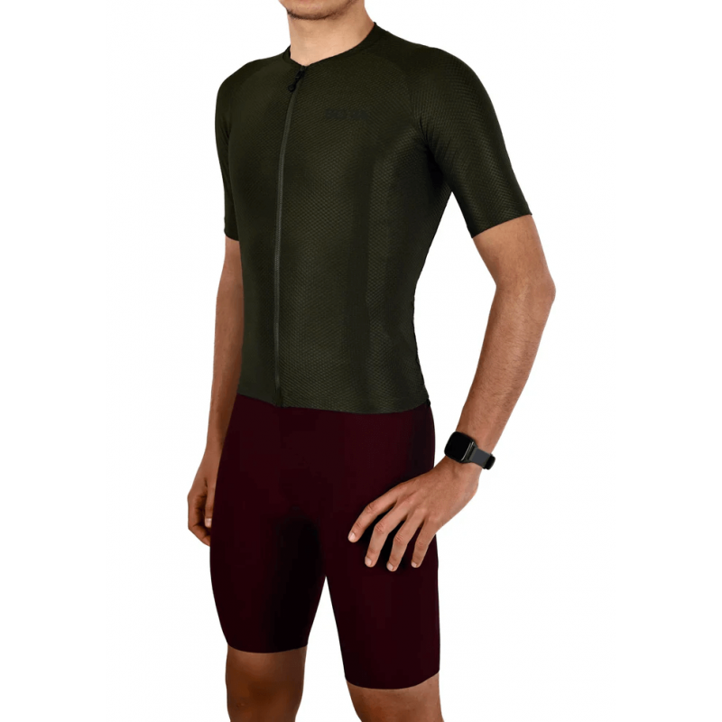 Khaki Climb Core Cycling Jersey | SORACYCLING