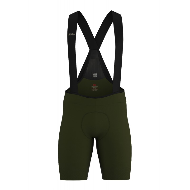 Men's Khaki Road Racer Bib Shorts | SORACYCLING
