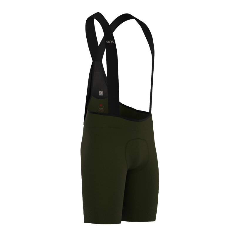 Men's Khaki Road Racer Bib Shorts | SORACYCLING
