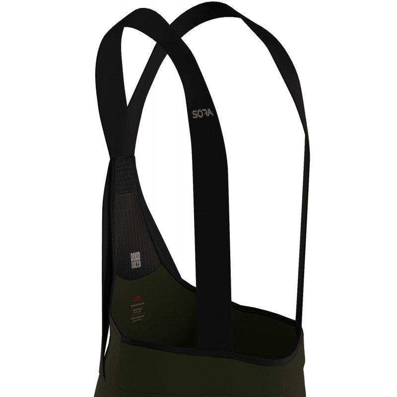 Men's Khaki Road Racer Bib Shorts | SORACYCLING
